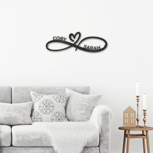 Personalized  Infinity Couples Wall Art